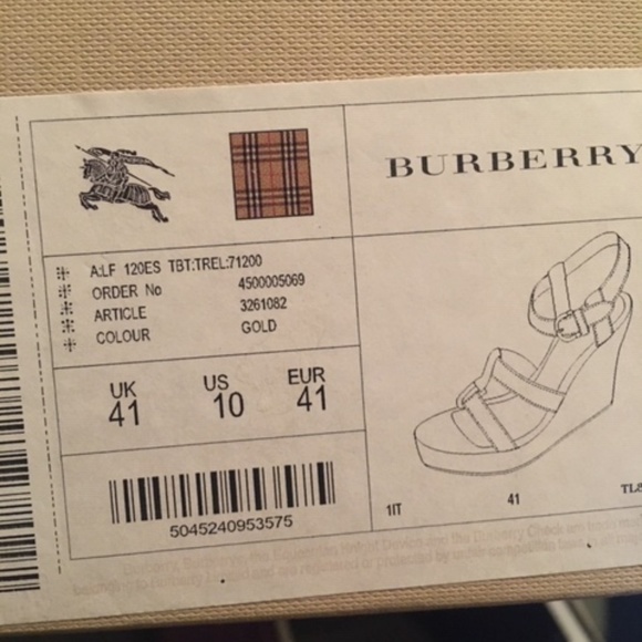 Burberry Ladies Wedge Shoes - Picture 2 of 5